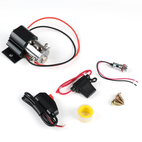 Universal Front Brake Line Lock Kit With Electric Solenoid Launch Control For Drag Racing And Hill Hold 12V 24V Compatible