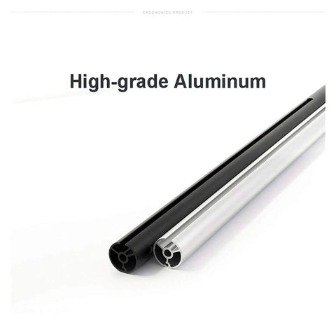 High-grade Aluminum tube construction for Adjustable Rolling Laptop Desk With Spacious Aluminum Top And Quick Height Adjustments.