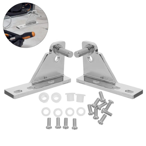 Heavy Duty Refrigerator Door Hinge Kit Zinc Alloy Four Pack For Busy Commercial Kitchens With Corrosion Resistance 8mm Axle For Freezer And Fridge Doors Low Noise Operation And Easy Maintenance installed on fridge door
