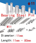 Heavy Duty Hardened Bearing Steel Dowel Pin For Industrial Machinery Build, 11mm diameter, various lengths, wear-resistant.