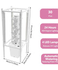 Vertical Hydroponics Tower Kit For Indoor Garden 30-Plant No-Fuss Space-Saving Garden Tower With LED Grow Light