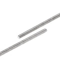 Set Of 5 Grade 304 M3 X 350mm Fully Threaded Stainless Steel Rods Right Hand Long Screws shown in two lengths.