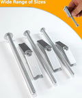Heavy Duty Toggle Bolts For Drywall Hollow Wall Anchors Kit 30Pcs Set in varying sizes with screws displayed on a table.