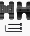 Top view of Tactical Shotgun Barrel Clamp Mount with Dual Picatinny Rails for 12 Gauge Shotguns and Flashlight or Laser Mounts