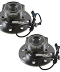 Heavy Duty 12 Piece Steering Suspension Front End Kit With Ball Joints Tie Rods Wheel Hubs Pitman Arm For 1999 2000 Chevy K2500 wheel hubs close-up view