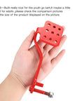 Red brake pedal in hand from Go Kart Pedal Kit With 71 Inch Throttle Cable And Brake Pedal For Predator 212cc 196cc 6.5hp.