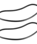 2 Pack Replacement Belts For Harbor Freight Central Machinery Mini Wood Lathe 65345 Model, shown flat, 24 inch, 4 rib
