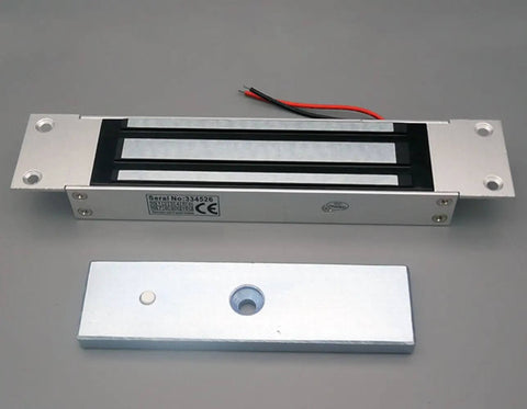 Flush Mount Magnetic Lock 350Lb 180Kg Beefy Holding Power for Access Control on a Single Door 12V Electromagnetic Lock Fail Safe Built In Surge Suppressor Steel Alloy