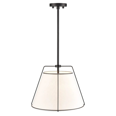 Lise Chandelier In Black And White With Adjustable Rods E26 Socket 60W Max LED Compatible Hardwired Dry Rated Sloped Ceiling