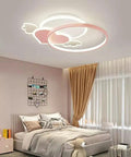 Bedroom with Heart Shaped LED Ceiling Light Pink Modern Flush Mount Acrylic Ceiling Fixture For Bedroom Living Room And Kids Room Soft Ambient Glow Easy Install Energy Efficient Home Lighting Vibe