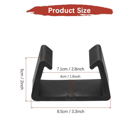 4-Pack 71mm Patio Furniture Clips For Modular Sectional Couches, No-Fuss Fixed Connection Fasteners product size diagram