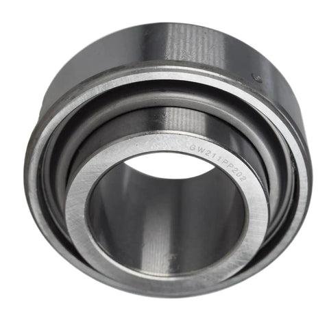 GW211PP202 Disc Harrow Bearing Replacement Part With Three Molded Contact Seals 2 Inch Round 3.93 Inch Flat front view