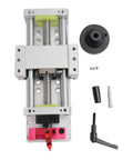 Beefed Up 100mm Linear Stage Actuator With 1605 Ballscrew And Dual Optical Axis Rail Guide Manual Slide Stage With Ruler For CNC Router Controller High Precision Repeatable To 0.05mm Supports 30 Kg Horizontal Load, shown with accessory parts