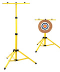 Adjustable Archery Target Stand Heavy Iron Tripod for Backyard Range and Club Practice with Rust Resistant Frame Height from 25 to 61 Inches