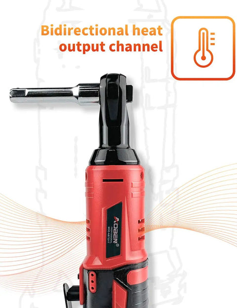 Cordless Electric Ratchet Wrench Set With Three Eighths Inch Drive 12 Volt Power Ratchet Kit With Dual 2000 mAh Batteries And Charger Solid Torque For Quick Bolts And Nuts