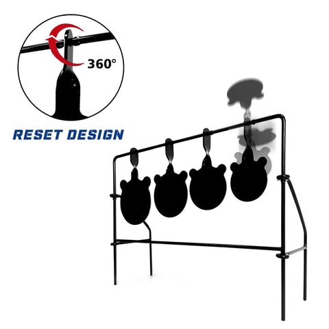 Level Up Your Plinking Sessions With This Sweet Auto Reset Steel Gong Spinner Targets For .177 And .20 Caliber Rifles four gongs