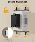 Wall Mounted TV Cable Concealer Kit with Recessed Power Hub installation showing secure twist lock mechanism."}