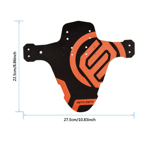 2 Pack Mountain Bike Fender Set For Front And Rear Mudguards Disc Brake Compatible, orange front mudguard with measurements