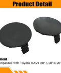 Left And Right Front Bumper Tow Hook Cover Caps For Toyota RAV4 2013 2014 2015 2 Pack Replacement Tow Eye Covers