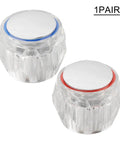 Upgrade Your Dated Faucet With This Easy Acrylic Handle Replacement Kit For Hot And Cold Tap Knobs That Fit 7.5mm Spindles In Kitchens And Bathrooms Without Any Plumbing Work or Special Tools Needed, 1 pair