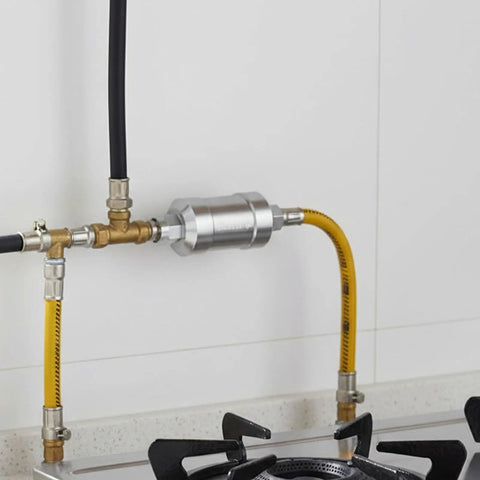 Long-Lasting Reusable Oil Filter System With Built-In Filtration installed in a kitchen setup for heavy-duty engines