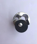 Top view of 1/2 Inch Drive Easy Out Stud And Bolt Extractor Kit For Cars And Trucks Removes Broken Studs, Rounded Nuts, And Stubborn Bolts From 6-19 Mm Range With Hardened Teeth And Black Oxide Finish, Includes 10 Inch Wrench In Silver.