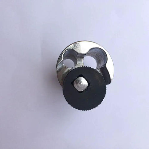 Top view of 1/2 Inch Drive Easy Out Stud And Bolt Extractor Kit For Cars And Trucks Removes Broken Studs, Rounded Nuts, And Stubborn Bolts From 6-19 Mm Range With Hardened Teeth And Black Oxide Finish, Includes 10 Inch Wrench In Silver.