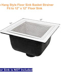 Super Tough Heavy Duty Type 304 Stainless Steel Floor Sink Basket Strainer Drain Cover, seamless laser welded build