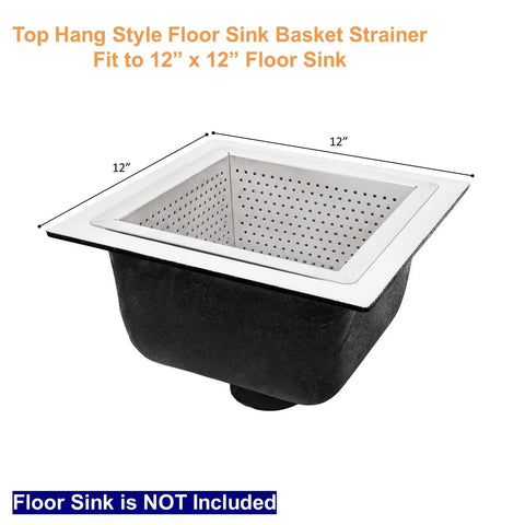 Super Tough Heavy Duty Type 304 Stainless Steel Floor Sink Basket Strainer Drain Cover, seamless laser welded build