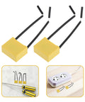 30 Piece Flexible Microfarad Capacitor Kit With 0.22uf Precision Testing Parts For Industrial Gear featuring yellow capacitors with safety wires.