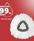 Replacement Mop Heads 3 Pack For EasyWring 1 Tank System, Premium Microfiber Mop Heads That Absorb Like Crazy, white refill pad