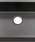 Undermount 28 Inch Kitchen Sink Black Gunmetal Finish 16 Gauge Stainless Steel Single Bowl 9 Inch Deep With Drain Nano Titanium Coated