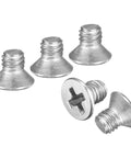 100 Pack M3 Flat Head Machine Screws, 3mm Diameter, 0.5mm Pitch, 3mm Length, Phillips Countersunk, 304 Stainless Steel, Silver