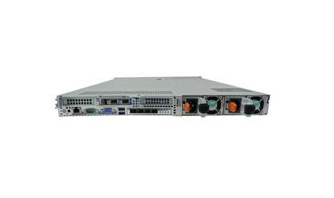 Back view of Serious Rackmount Server Stacked With Dual Intel Xeon Gold 6130 CPUs And 384Gb Ddr4 Ram Coupled With Ten 3.84Tb Ssd Drives.