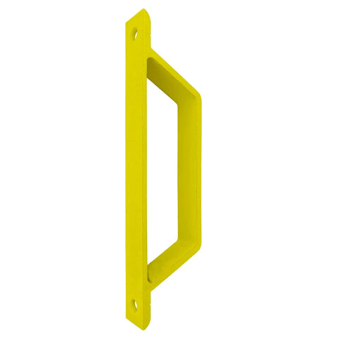 Side view of yellow Multi Purpose Aluminum Door Handle And Cabinet Pull Knob in slim lightweight design for indoor and outdoor use with powder coated finish.
