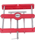 Heavy Duty Self Centering Dowel Jig Built From Premium Abs And Tough Steel Rings For Dead On Mortise Alignment With Zero Fuss On Any Job, top view.