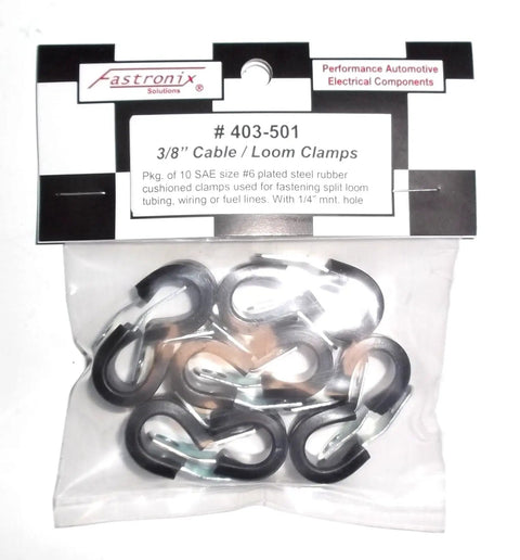 Beefy 3/8 Inch Rubber Cushioned Steel Cable Straps 10 Pack For Heavy Duty Wiring with product packaging shown