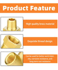 Brass Pipe Fitting Tee Y Adapter Three Way With One Male Branch And Two Female NPT Ports One Eighth Inch Size product features