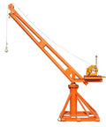 Heavy Duty Hydraulic Engine Hoist Featuring Foldable Frame And 250kg Load Capacity Smooth Electric Lifting System side view showing crane arm and hook.