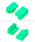 Two Sets 5.08mm Phoenix Screw Terminal Connector Set For PCB No Soldering Required Green PCB Board Four Connectors Total With Two Male And Two Female Pins