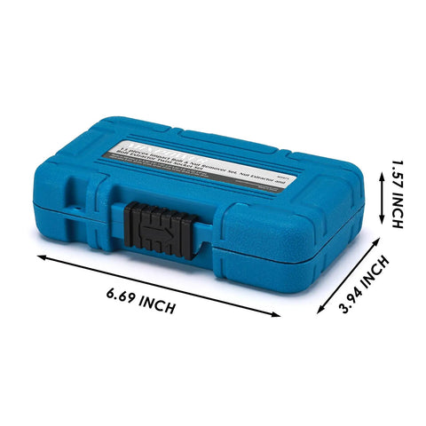 Blue carrying case for 13 Piece Impact Bolt And Nut Remover Set With Hex Adapters For Stubborn Bolts Nut Extractor Socket Kit.