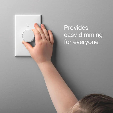 Child adjusting Aurora Smart Dimmer Switch For Philips Hue Bulbs Keeps Hue In Ready Mode With No App Required, Locks Toggle