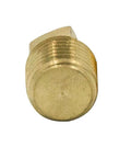 Legines solid brass 1/8 in NPT male square head plug, front view, 5-pack Amazon