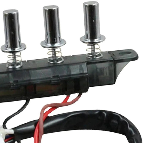 Universal Range Hood Push Button Switch Keyboard Control Board For 5 Button Or 4 Button Hoods, close-up of switch assembly