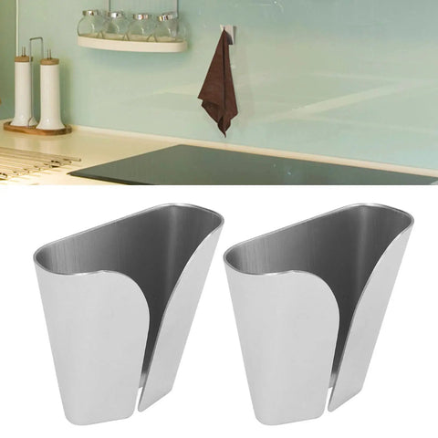 Stainless Steel V Type Towel Hook With Strong Adhesive No Drill Wall Mount For Kitchen And Bathroom Scratch Resistant Easy Removal Hanger