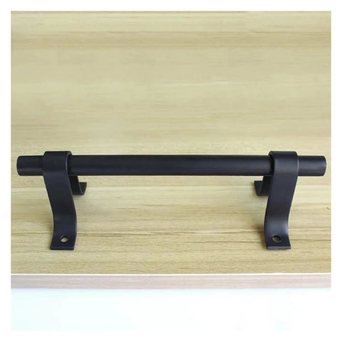 Rustic Barn Door Handle Set Black Carbon Steel Heavy Duty Sliding Pull Knob Hardware For Wood Doors And Gates, 196mm on wood