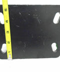 Heavy Duty 6 X 2 Inch Kingpinless Caster Set backing plate showing measurement markings and mounting holes for ductile steel wheels.