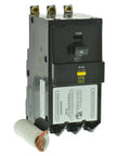 QOB350GFI Miniature Circuit Breaker 120 To 240V 50A GFCI Molded Case Breaker shown with coiled wire