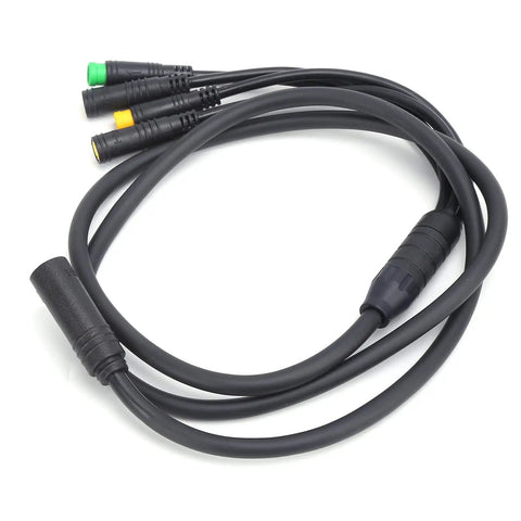 1T4 Electric Bike Wiring Cable For Mid Drive Motors Connects Display Thumb Throttle And Two Brake Levers 8 Pin Male Connector