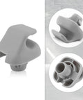 Two Pack Durable Sun Visor Clip Replacement For Cars Heavy Duty Visor Clip Hooks OEM 88217S01A01ZA 88217S04003ZA Compatible With Honda Civic Accord Odyssey Gray Easy Install product features close-up images of grey clip from various angles